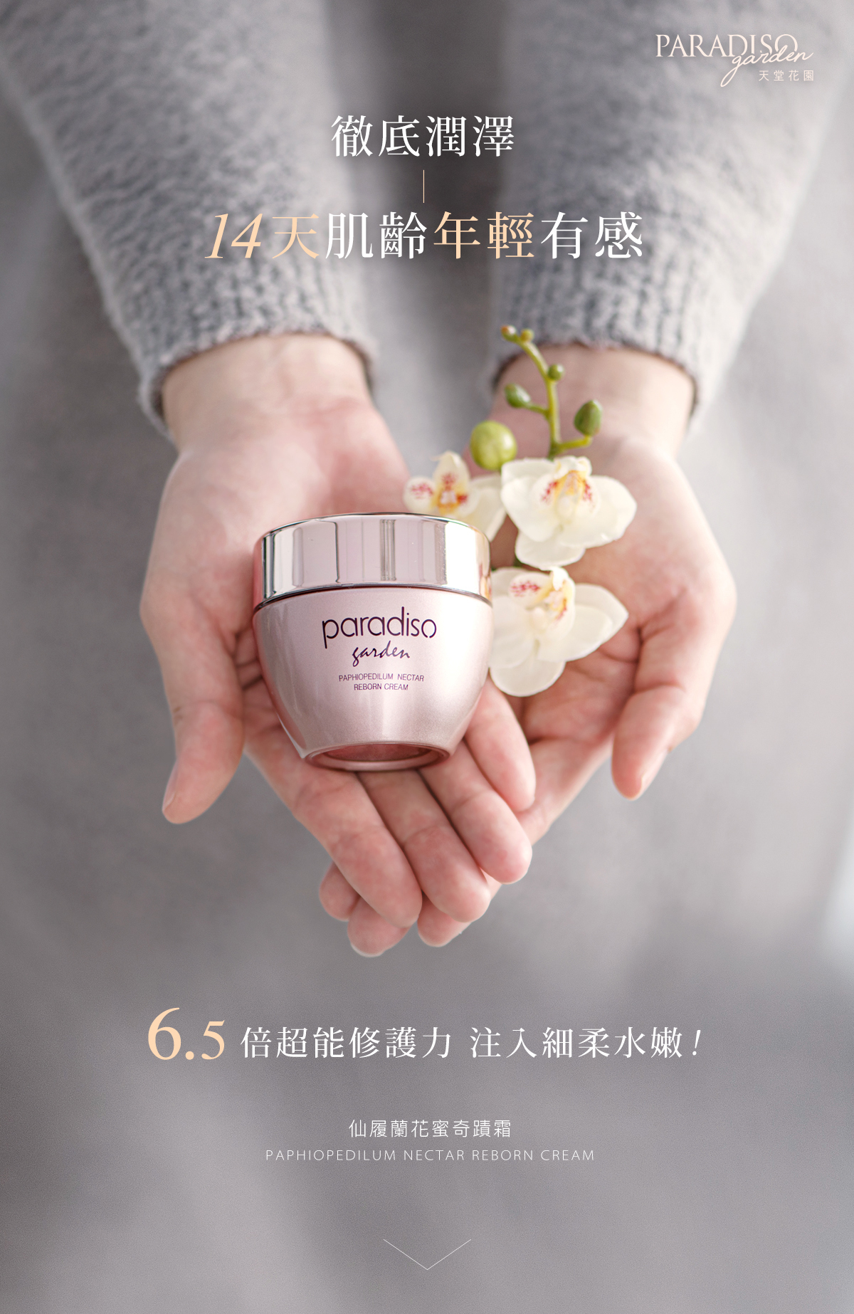 天堂花園仙履蘭鎖水修護面膜組-1